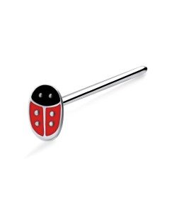 Red Ladybird Straight Nose Stud NSKA-808